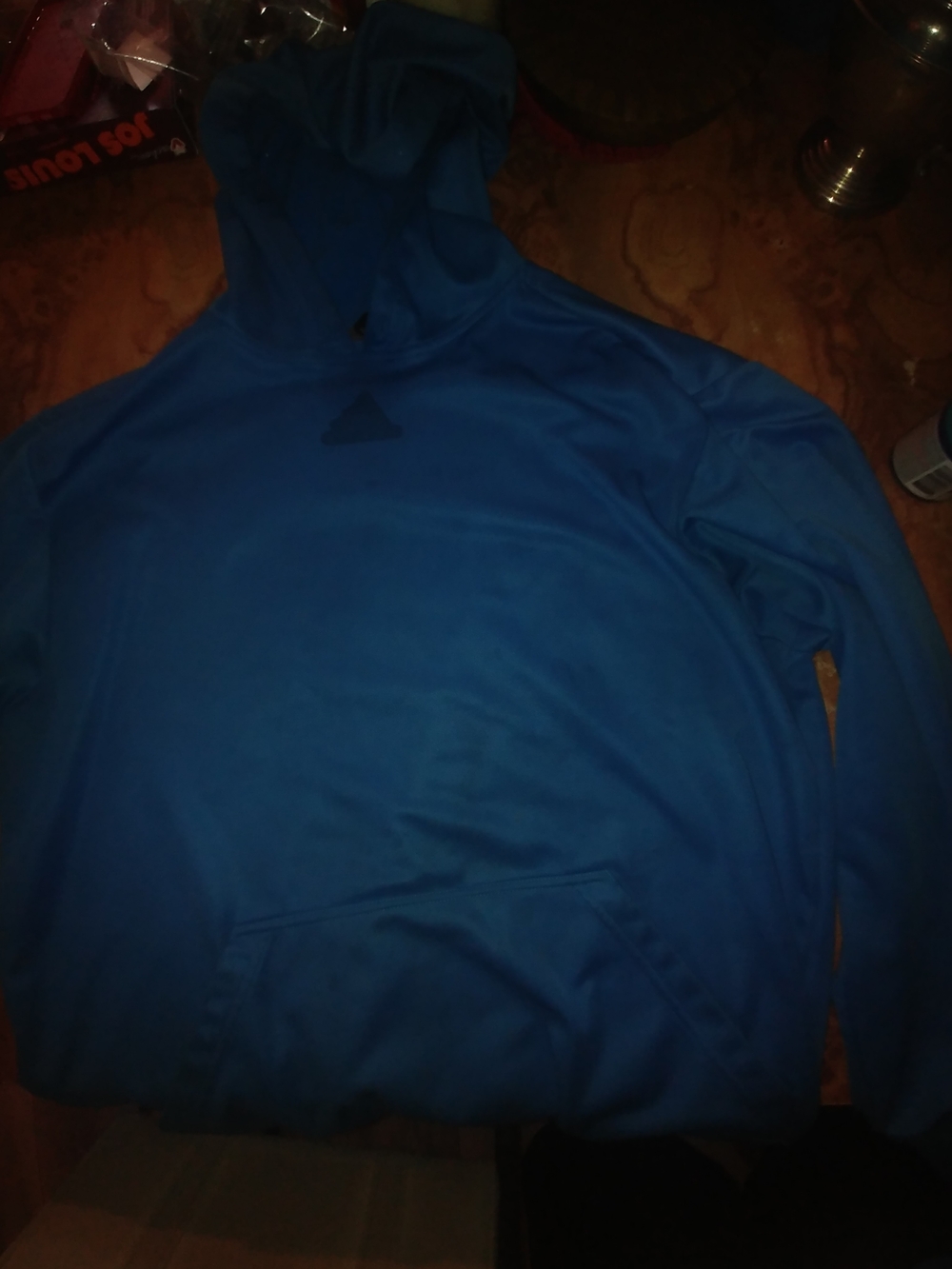 adidas Men's Royal Blue Hooded Pullover Sweatshirt